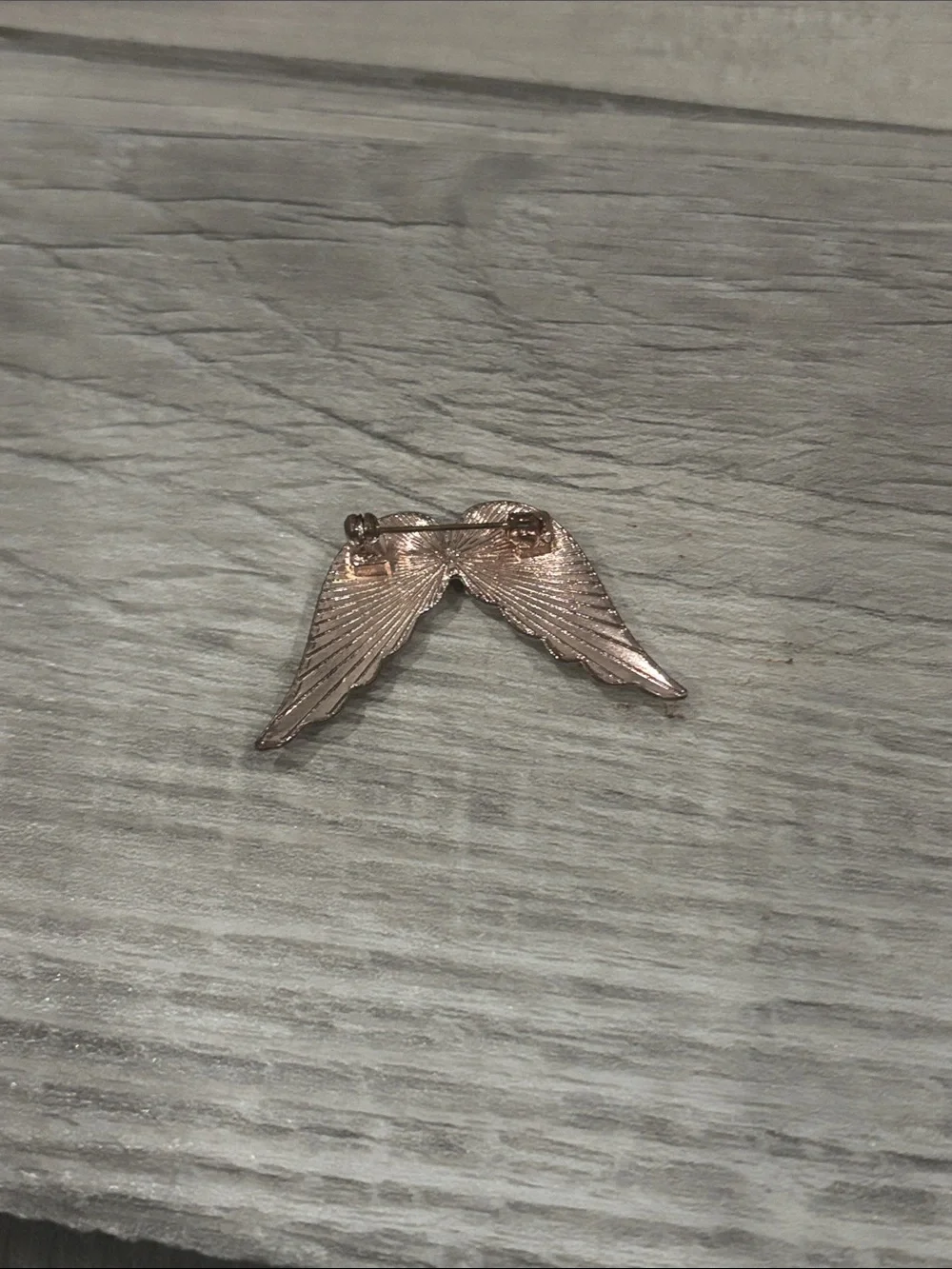 Victoria's Secret Crystal Angel Wing Brooch - Rose Gold Tone